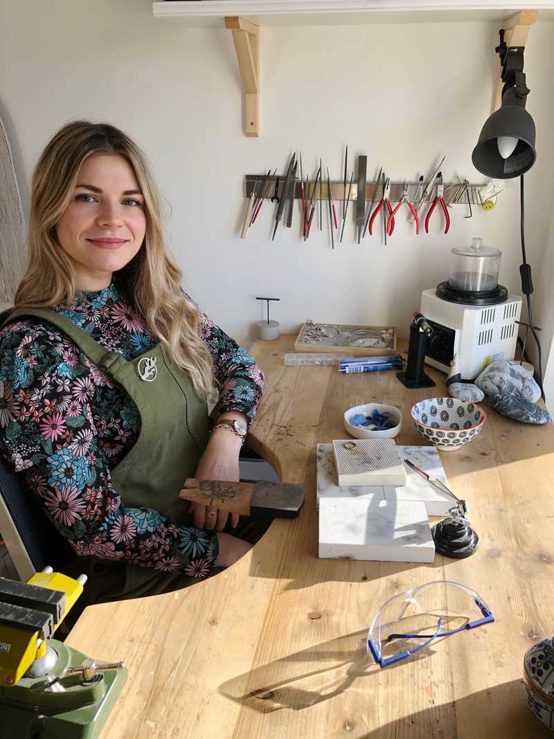 lydia in her studio